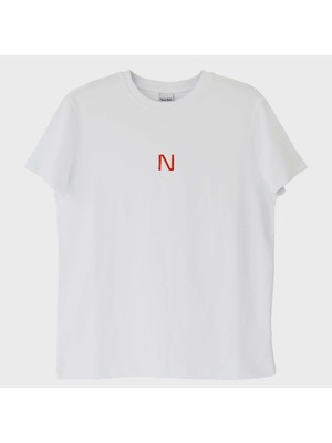 N Logolu Nakışlı T-Shirt