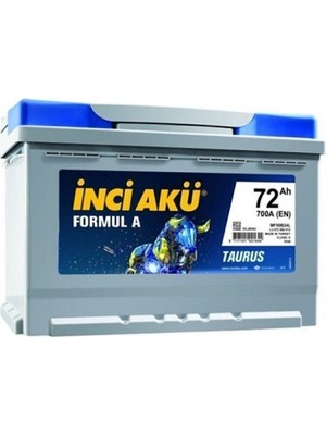 İNCİ AKÜ 72 AH 12 VOLT AKÜ FORMULA SERİSİ ÖZEL ÜRETİM