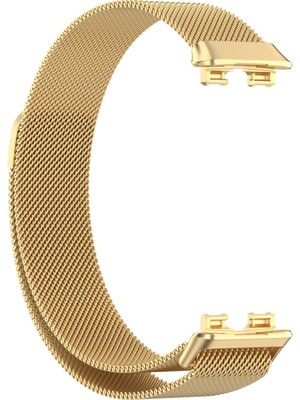 Dmay Huawei Band 8 Uyumlu Hasır Milano Metal Mıknatıslı Kordon