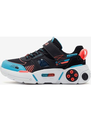 Skechers Gametronix 2.0 Büyük Erkek Çocuk Siyah Spor Ayakkabı Kauçuk Taban ile Konforlu Tasarım