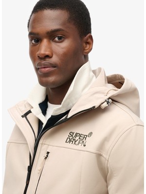 Superdry Gri Erkek Mont M5011926A7MO_HOODED Soft Shell Trek