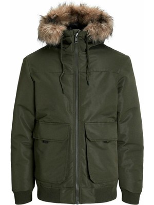 Jack&jones Erkek Mont Jjconstruct Faux Bomber 8409