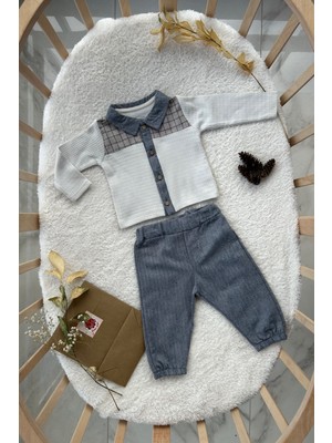 Tongs Kareli Gömlekli Kot Görünüm Detalı Takım
