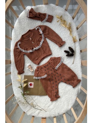 Mini Cayzen Güpürlü Puantiyeli Takım