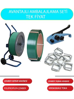Tanpet Kazançlı 16'lık Polyester Çember Kullanım Seti Yüksek Mukavemetli Ekonomik Çözüm