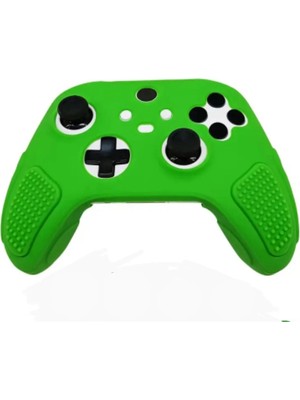 Xbox Series S x Silikon Kılıf Analog Koruyucu Set 9. Nesil Kol Uyumlu Kabartmalı Yeşil