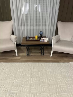 Hoom Rugs Prag 9213 Krem Modern Makina Halısı