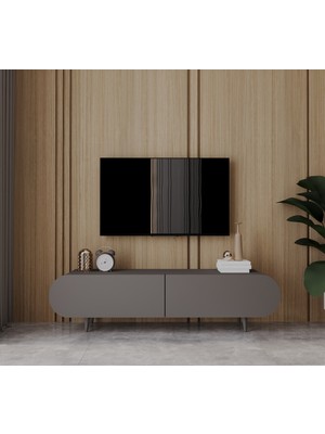 Enwood Regulus Mdf 2 Kapaklı Ahşap Ayaklı 160  cm  Country Tv Ünitesi