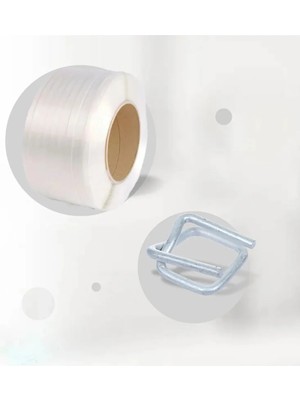 Tanpet Lifli Set 13MM 1100 Metre Lifli Çember- 13 mm Bukle Toka 1000 Adet