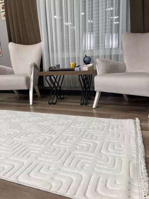 Hoom Rugs Prag 9209 Krem Modern Makina Halısı