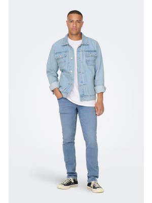 Onsloom Slım 7899 Ey Box Jeans Açık Mavi