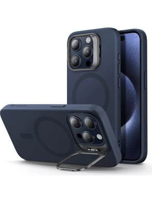 ESR Apple iPhone 15 Pro Max Kılıf Cloud Soft HaloLock MagSafe Kickstand - Dark Blue