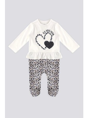 Beruflic Kız Bebek Patikli Tulum  Krem