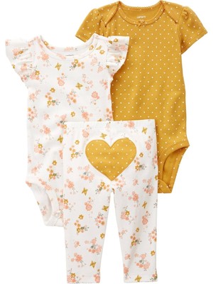 Layette Kız Bebek 3'lü Set  Karışık Renkli