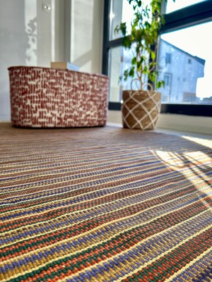 Woolart Dekoratif Doğal Yün Yıkanabilir Çift Taraflı 120*190 Kilim