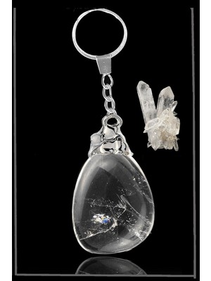 Erilsa Sertifikalı Ham Model Kristal Kuvars Taşı Doğal Taş Anahtarlık