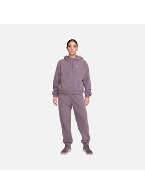 Nike Therma-Fit One-Loose Fleece Training Kadın Yüksek Belli  Polarlı Mor  Eşofman Altı FB5578-536