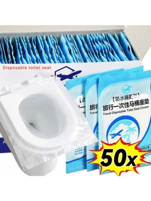 Vanckey Tek Kullanımlık Klozet Örtüsü 50 Adet Şeffaf Hijyenik Kullanım İçin Pratik Çözüm