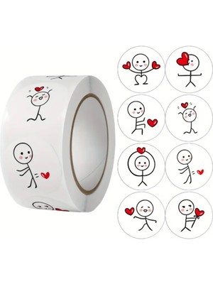 Onomo Kibrit Adam Kalpli Sticker 2.5cm 50 Adet Eğlenceli Tasarım ile Projelerinizi Renklendirin