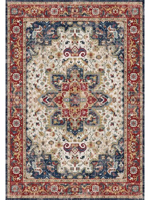 Melaris Halı Vintage Eskitme Bohem Yıkanabilir Şönil Kilim Pamuk Taban Dokuma Halı Oturma Odası Salon Balkon Mutfak Halısı