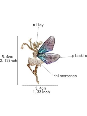 Home Melek Kanadı Broş, Elegant Dans Kızı Pin Ceketler ve Şallar Için, Günlük Giyim ve Hediye Için Ideal