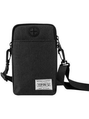 Tadibabas Yıpınu Çok Fonksiyonlu Su Geçirmez Açık Telefon Çantası Anti-Hırsızlık Güvenlik Spor Mini Çanta Cüzdan Kımlık Tutucu Pasaport Tutucu Boyun Bag.black (Yurt Dışından)