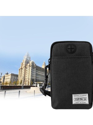 Tadibabas Yıpınu Çok Fonksiyonlu Su Geçirmez Açık Telefon Çantası Anti-Hırsızlık Güvenlik Spor Mini Çanta Cüzdan Kımlık Tutucu Pasaport Tutucu Boyun Bag.black (Yurt Dışından)