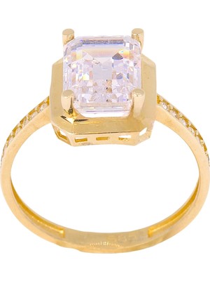 Cigold Taşlı Yüzük Baget 14 Ayar Altın 2,75 gr OA-K21501028807