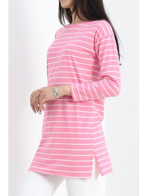 Stelol Çizgili Tunik Pembe - 11313.1567.