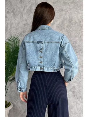 Cepli Crop Top Jean Kot Ceket