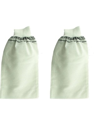 Royaleks 2 Adet Beyaz Banyo Hamam Kesesi Lastikli 25x17 Cm