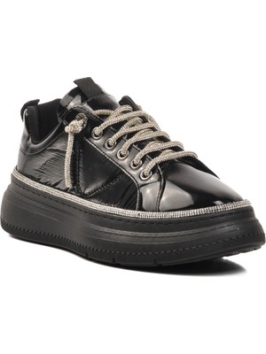 Kuum Ayakmod Siyah Rugan Kadın Günlük Ayakkabı