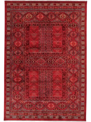 7/24 Retro Tarzı 200 x 290 cm Toz Barındırmaz Viskon Halı 0234-BRD