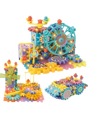 SUPER GEARS Dişli Çarklar Yapı Oyuncağı, Eğitici Oyuncak, Mantıksal Düşünme