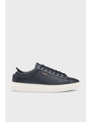 Boss Hakiki Deri Logolu Sneaker Ayakkabı Erkek Ayakkabı 50536480 410