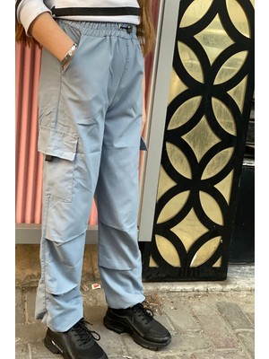 Angelos Girls Kız Çocuk Kargo Cepli Paraşüt Pantolon 12126
