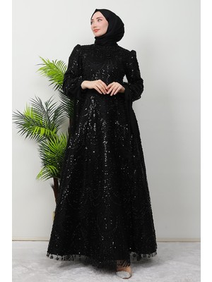 Giza Store Aymira Tesettür Abiye Siyah