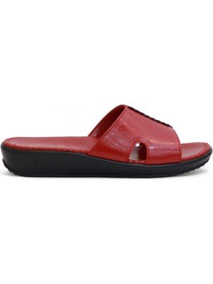 2107-9200-3 Tam Anatomik Tabanlı Kadın Terlik - NKT02107-KIRMIZI-37