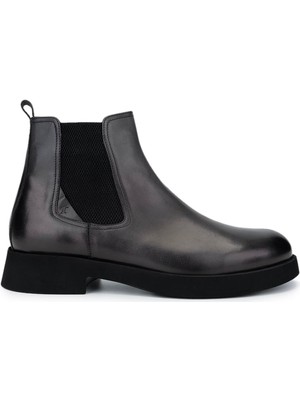 Tamer Tanca Erkek Hakiki Deri Gri Casual Bot 987 133K Erk Bot SK24-25 Grı Dr