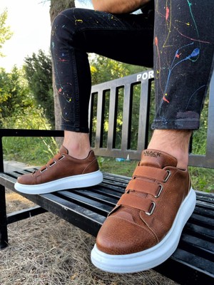 Pabucmarketi Erkek Sneakers Ayakkabı Taba