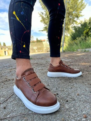 Pabucmarketi Erkek Sneakers Ayakkabı Taba