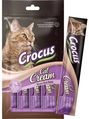 Crocus Somonlu Ve Karidesli Krema Kedi Ödülü 4x15g Premium Atıştırmalıklar İçin Lezzetli Seçenek