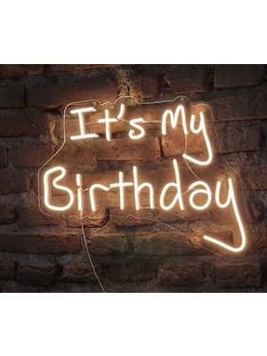 Onsan It's My Birthday Yazılı Neon LED Duvar Aydınlatması