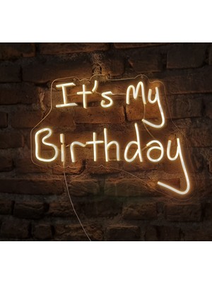 Onsan It's My Birthday Yazılı Neon LED Duvar Aydınlatması