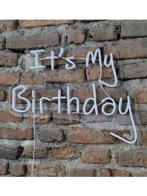 Onsan It's My Birthday Yazılı Neon LED Duvar Aydınlatması