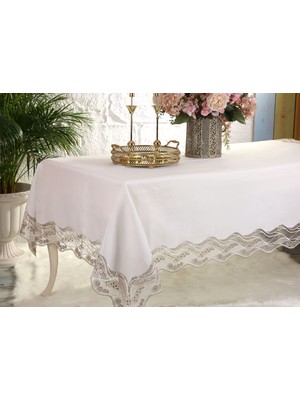 Parma Model Fransız Güpürlü Masa Örtüsü 1 Adet