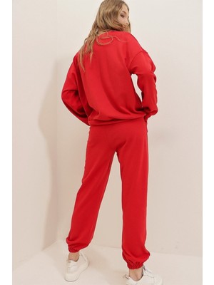 Kadın Salaş Oversize Rahat Günlük Eşofman Takımı