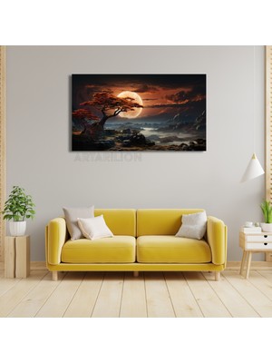 Artarilion Gün Batımı Kanvas Tablo Hd  Dijital Baskı Duvar Tablosu Yeni Ev si