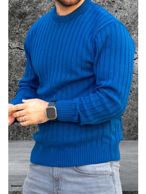 BirbeyStore Erkek Triko Kazak Bisiklet Yaka Rahat Kalıp