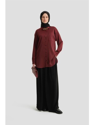 Armine Basic Gömlek 24KD9240 Bordo